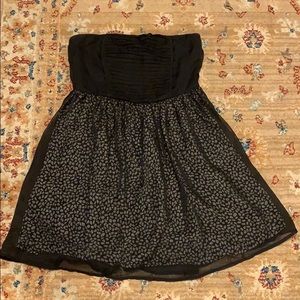 YA LOS ANGELES | Black Two-Layer Strapless Dress